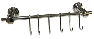 Планка с крючками Gerhans K24405 / K24505 / K24605, 47 см 4 крючка, хром
