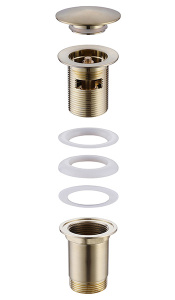 Донный клапан Abber Bequem AF0010G / AF0010MRG / AF0010RG, золото матовое