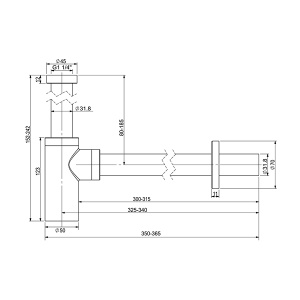 Сифон для умывальника Wellsee Drainage System 182108000