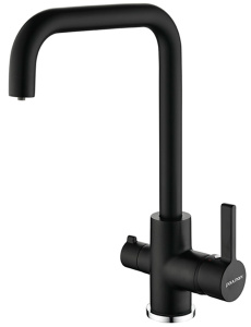 Смеситель для кухонной мойки Paulmark Logas Lo213021-401TB(AN) / Lo213021-402 / Lo213021-310 с подключением к фильтру воды, серый металлик