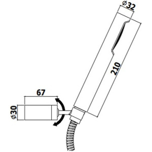Душевая лейка со шлангом Paffoni Birillo ZDUP036BO