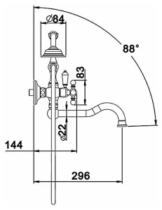 Смеситель для ванны Gappo G3289-6