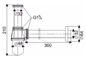 Сифон для умывальника SantiLine SL-113