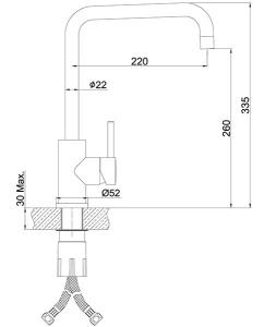 Смеситель для кухонной мойки Lemark Expert LM5077S