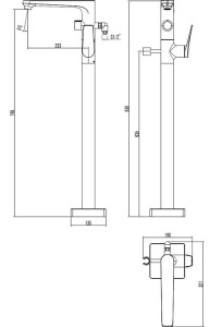 Смеситель для ванны Lemark Bronx LM3744BL