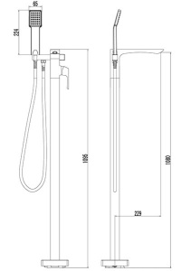 Смеситель для ванны Lemark Unit LM4544C