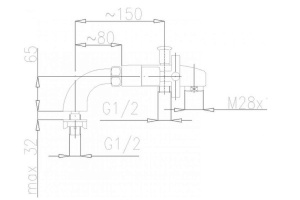 Смеситель на борт ванны Armatura Symetric 345-010-00