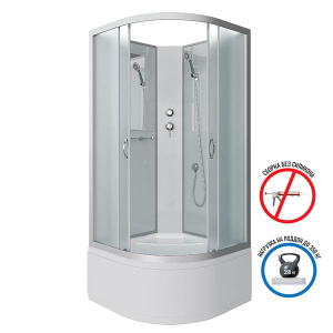 Душевая кабина Niagara Classic NG-2307-14BK / NG-2308-14BK / NG-2309-14BK, 100х100, матовый