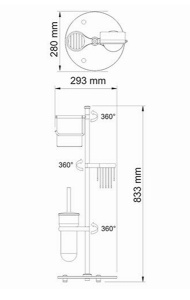 Многофункциональная стойка для туалета Wasserkraft K-1256