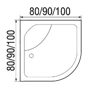Душевая кабина River Nara 24 МТ, 100х100, матовый