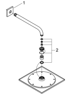 Верхний душ Grohe Rainshower F-series 10" 27271000