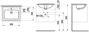 Умывальник Laufen Pro B 813961