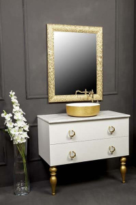 Зеркало Boheme Linea 534 белое / золото