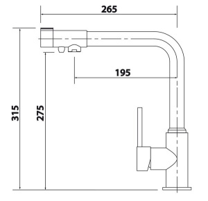 Смеситель для кухонной мойки Kaiser Teka 13044-15 с подключением к фильтру воды