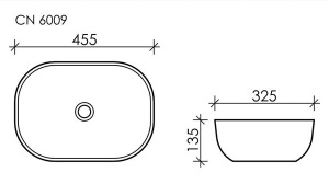 Умывальник CeramicaNova Element CN6009MB