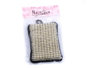 Мочалка сизаль/текстиль 11*15*3 см (Китай)