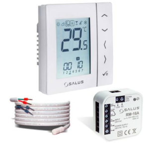 Терморегулятор для электрического теплого пола SALUS NSB VS30 VS30W/VS30B, 16А (Польша)