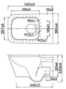 Подвесной унитаз SSWW CT2041/NC 4441