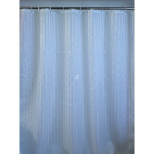 Шторы для ванны текстильные SAVOL S-01820-W, 180*200 см (полоса, белый) (Россия)