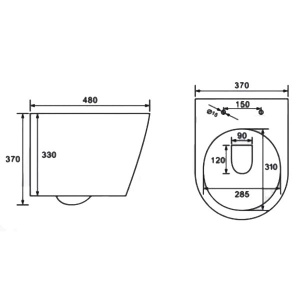 Комплект инсталляции Berges Novum 525 c кнопкой L6 и унитазом Roxen Wailet 530175-02 Rimless Soft Close