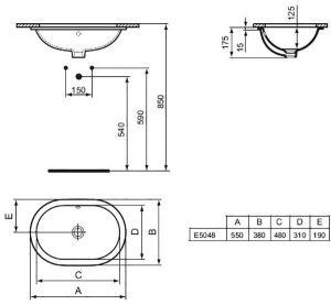 Умывальник Ideal Standard Connect E504801