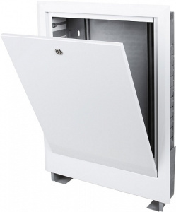 Шкаф металлический для коллекторов центрального отопления д/монтажа в стене 13 контуров (Польша)